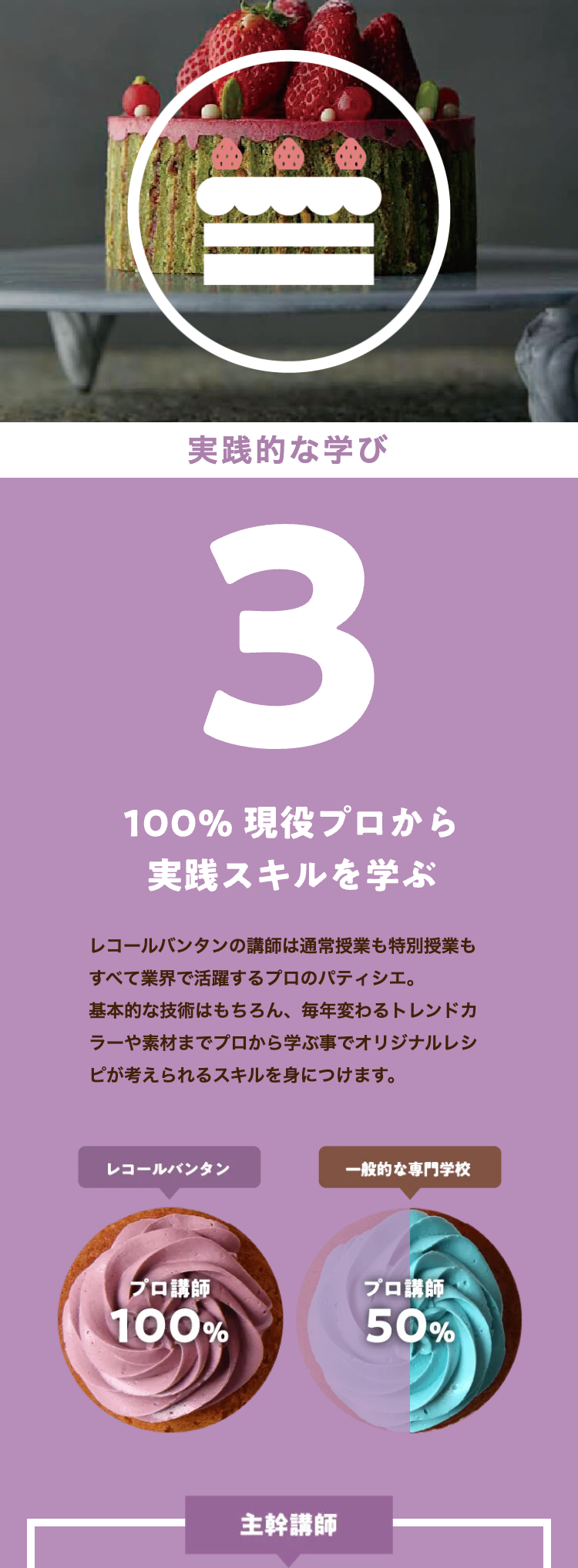 実践的な学び
3
100% 現役プロから
実践スキルを学ぶ