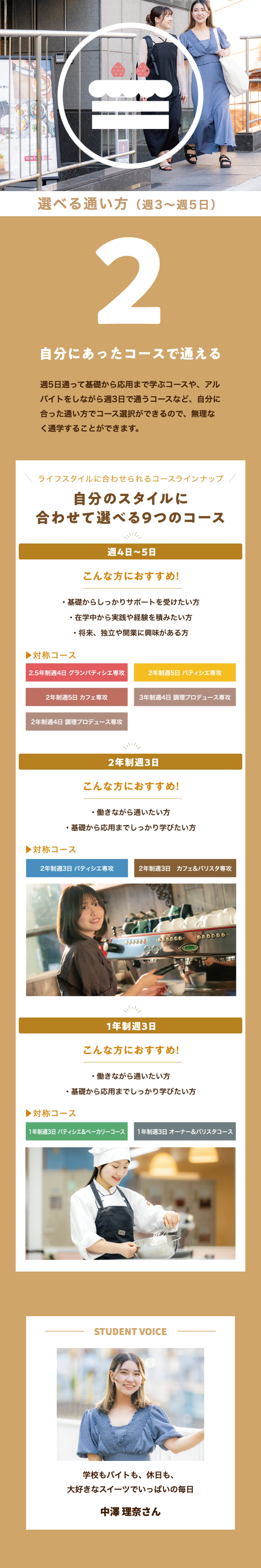 選べる通い方 (週3~ 週5日)
2
自分にあったコースで通える